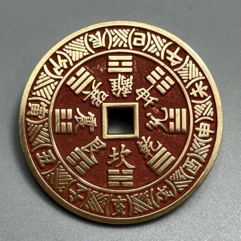 Pure Copper Brass Pendant Cinnabar Thickened Mountain Ghost Gossip Spending Wire Taoist Lace Folk Custom Good Luc