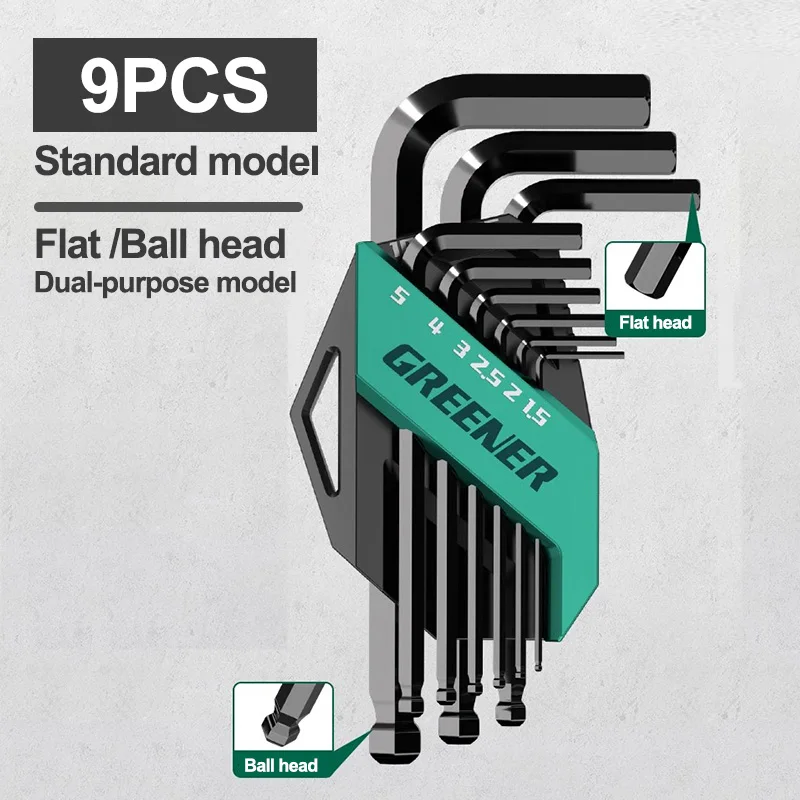 GREENERY Greener Удлиненный Радужный Ключ Набор шестигранных ключей Шестигранный ключ Многофункциональный инструмент с короткой рукояткой Универсальный гаечный ключ