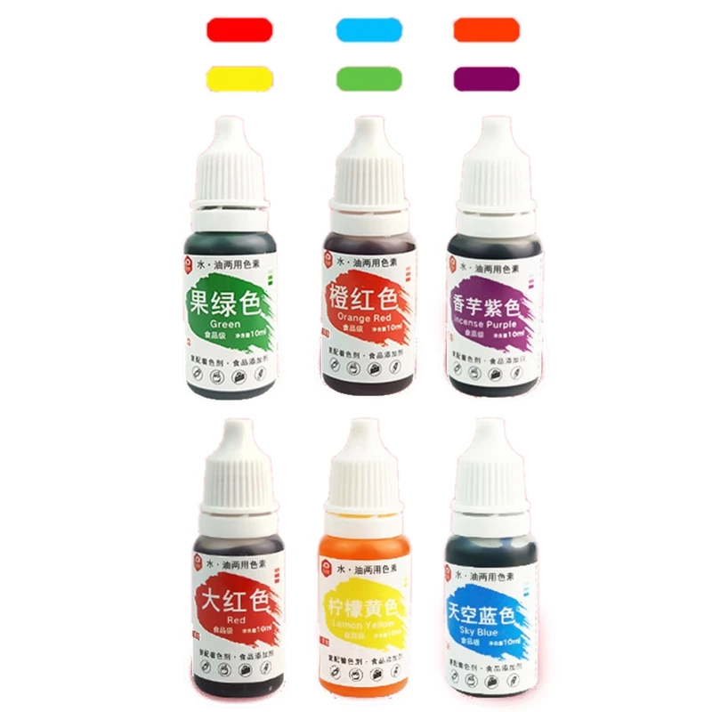 

10ml Natural Ink Food Coloring Cake Pastries Cookies Liquid Dye Pigment Baking Decor Fondant Cooking Icing DIY Crafts