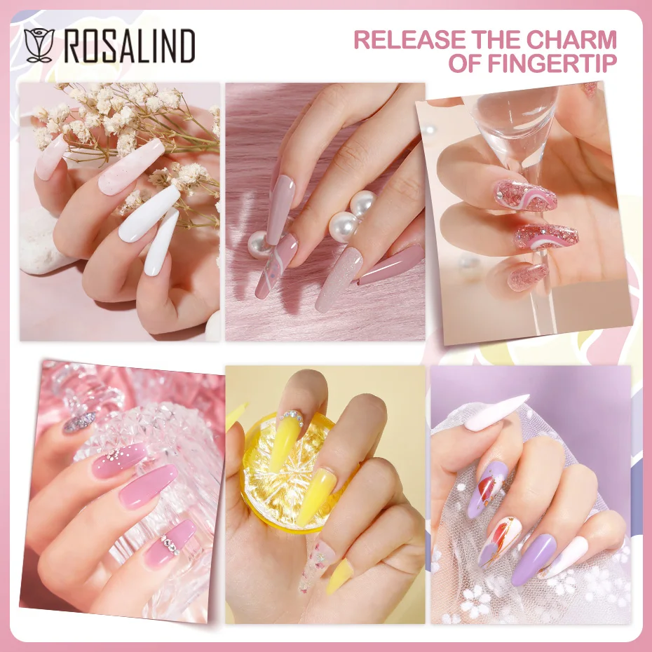 ROSALIND однотонный лак для ногтей гибридные длаки Полупостоянный гель УФ-основа