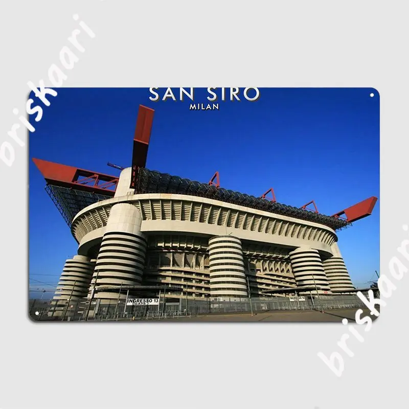

San Siro Poster Metal Plaque Wall pub Club Bar Vintage Wall Decor Tin sign Poster