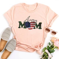 army mom shirt 4th of july memorial day independence usa flag tee cute gift for mom loved mommy t shirt summer classic l