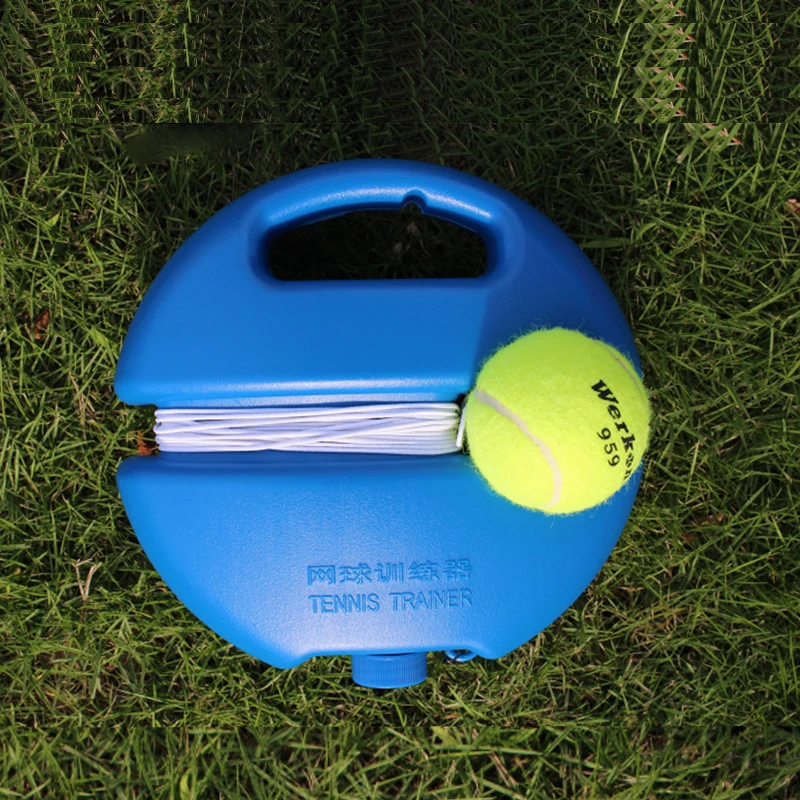 

Heavy Duty Tennis Training Aids Base With Elastic Rope Ball Practice Self-Duty Rebound Tennis Trainer Partner Sparring Device