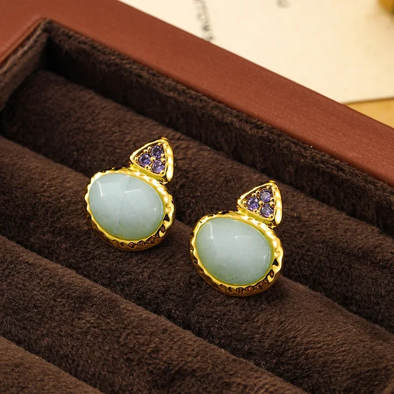 Элегантные высококачественные серьги FeelNicheDesign из натурального камня легкие