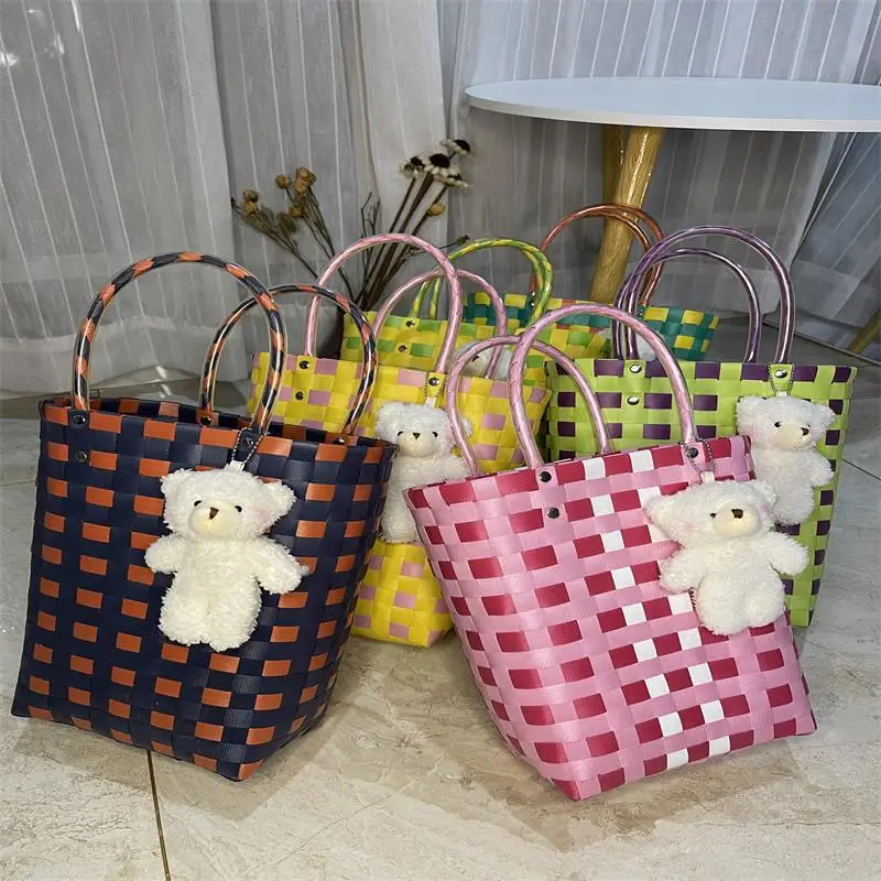 Плетеные вручную корзины из ротанга соломенная плетеная корзина травы