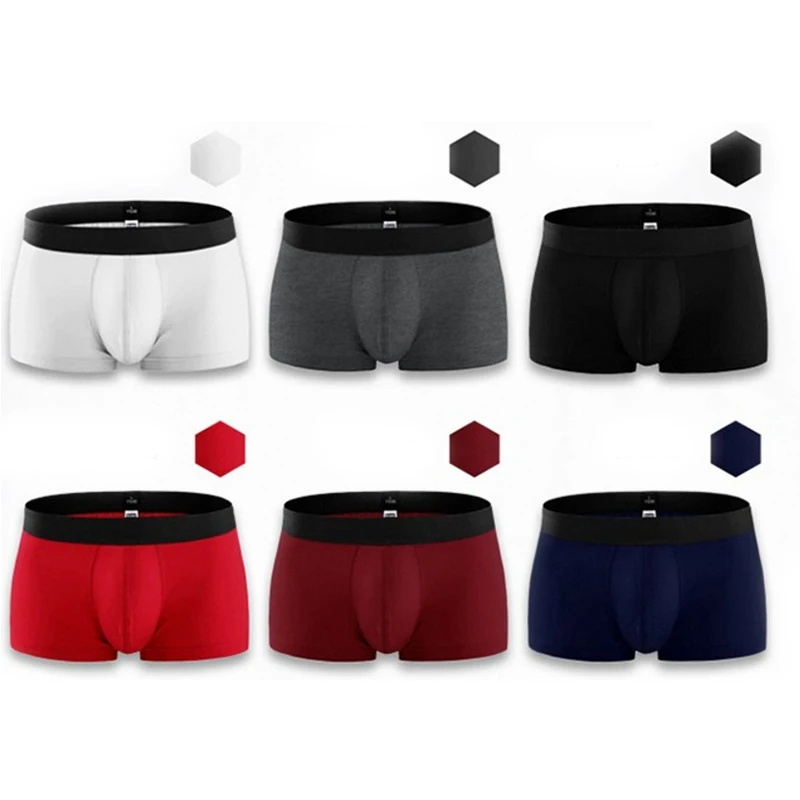 

Brand Trunk Mens Boxers Cotton Sexy solid Underwear Men Underpants Shorts Male boxer bot hombre Boxers