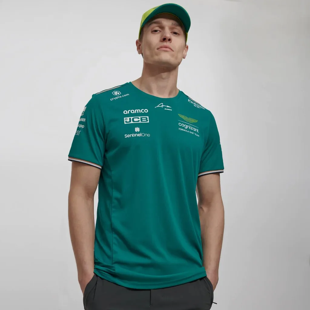 2023 F1 команда New Aston футболки Martin испанский гоночный водитель Фернандо Алонсо 14 и