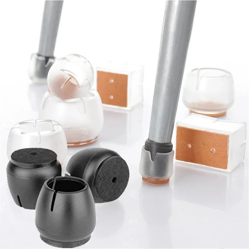 

8pcs Silicone Round Chair Leg Caps socks Feet Pads Anti-slip Furniture stool Table Covers Wood Floor Protectors home decoration