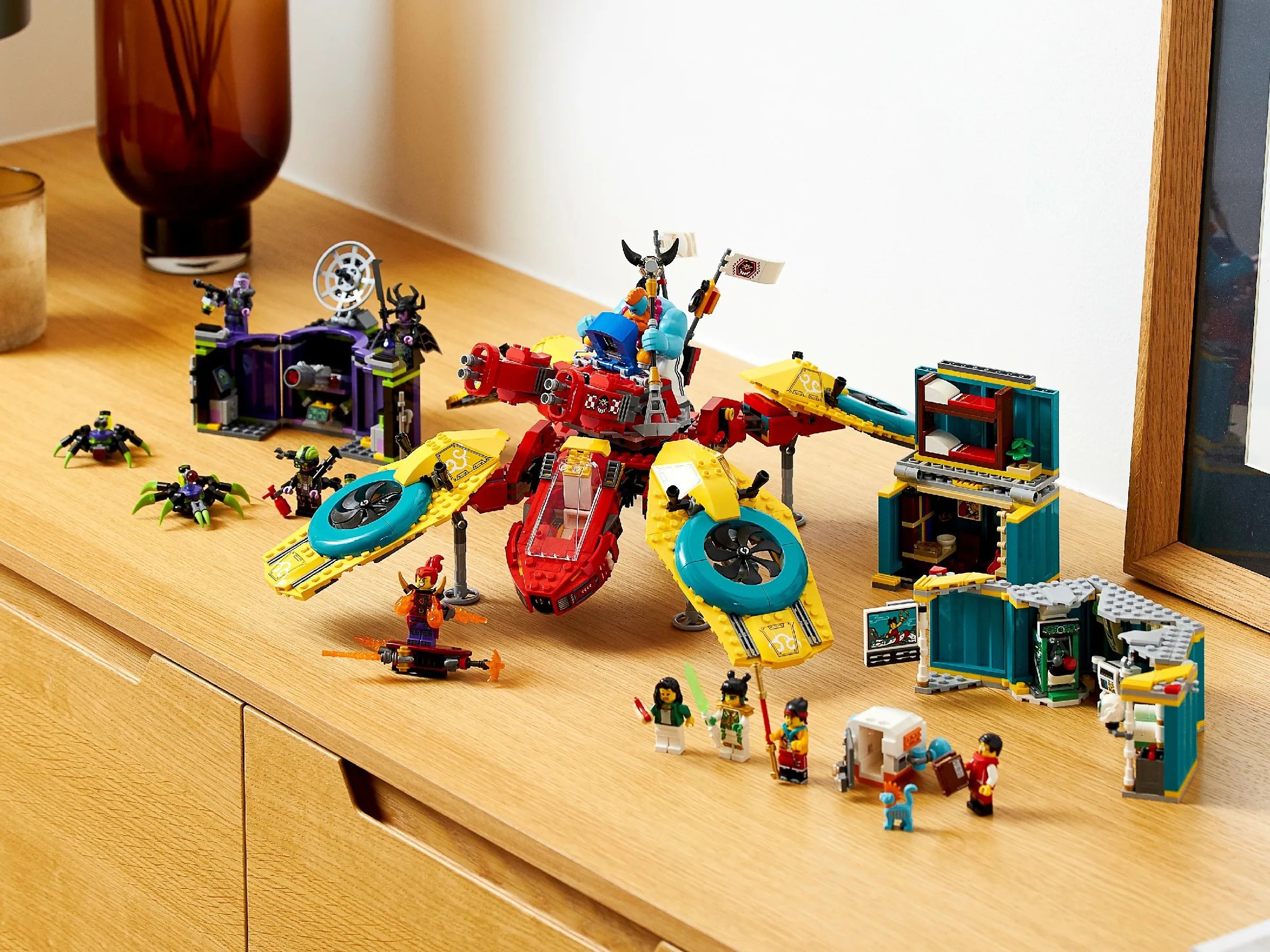Фото LEGO & Monkie детский Моноцикл, детская команда дронекоптера, детские строительные блоки, игрушки, подарок 80023 №5