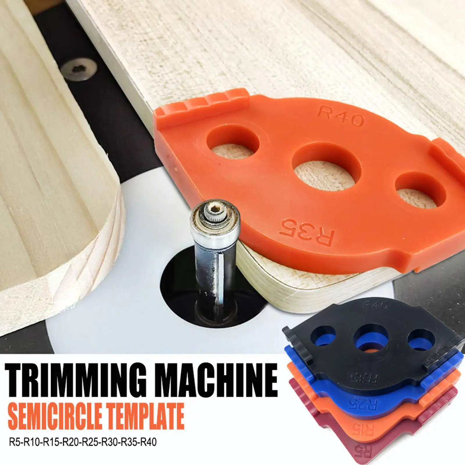 

Woodworking Router Corner Radius Templates Jig R5 to Radian Hardness ABS High Routing Corners Circular Curved Milling R35 T Z6C1