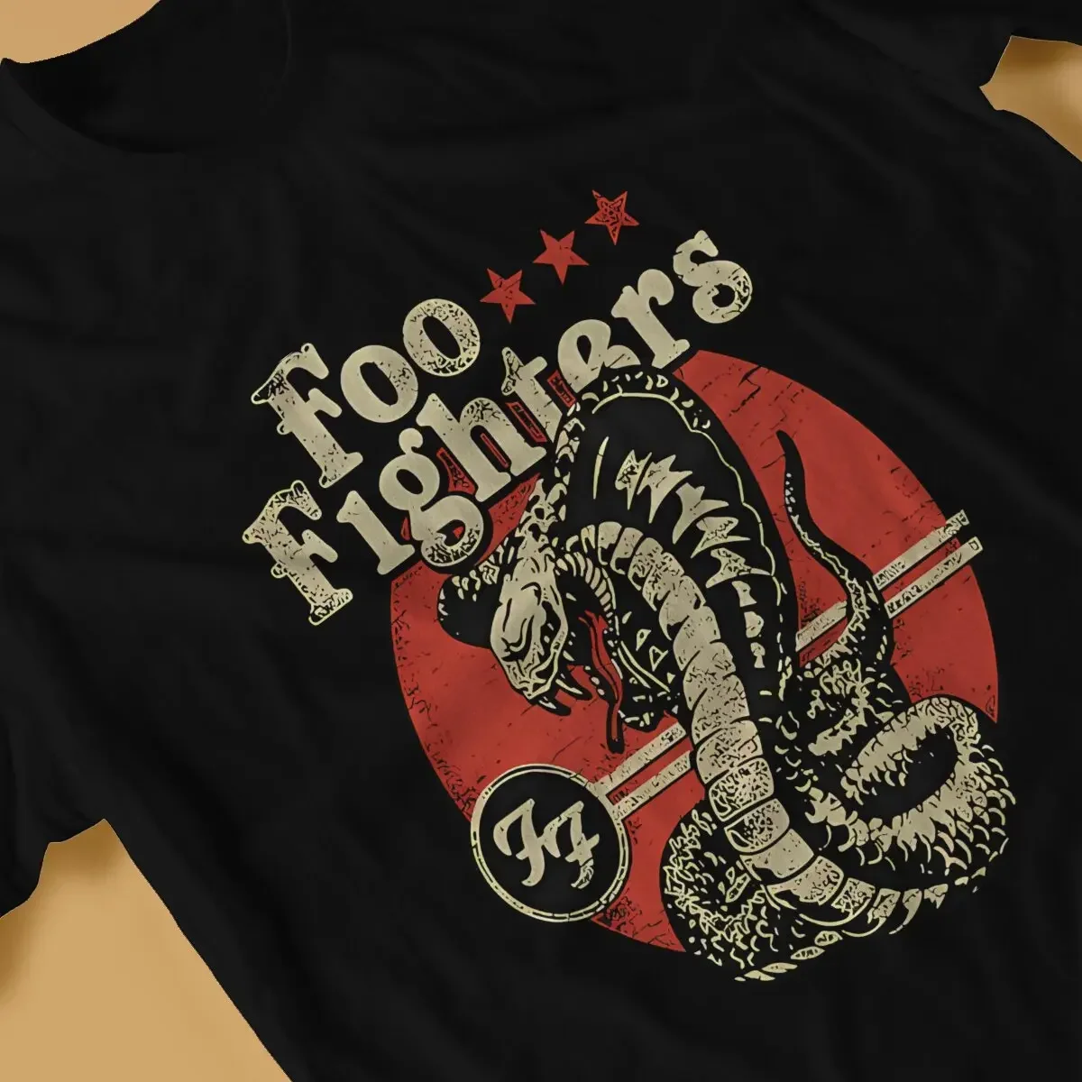 Мужская футболка с логотипом Забавные футболки коротким рукавом F-Foo F-Fighter