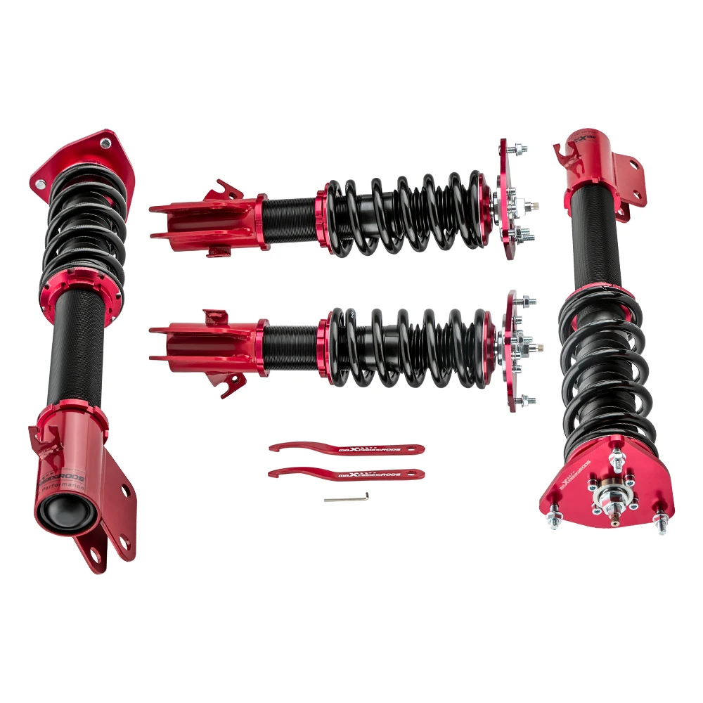 

MaXpeedingrods Coilover 24-Step Damper Kit for Subaru Impreza WRX GDA GDB 02-07 Shocks Absorber Front Rear Camber Plate