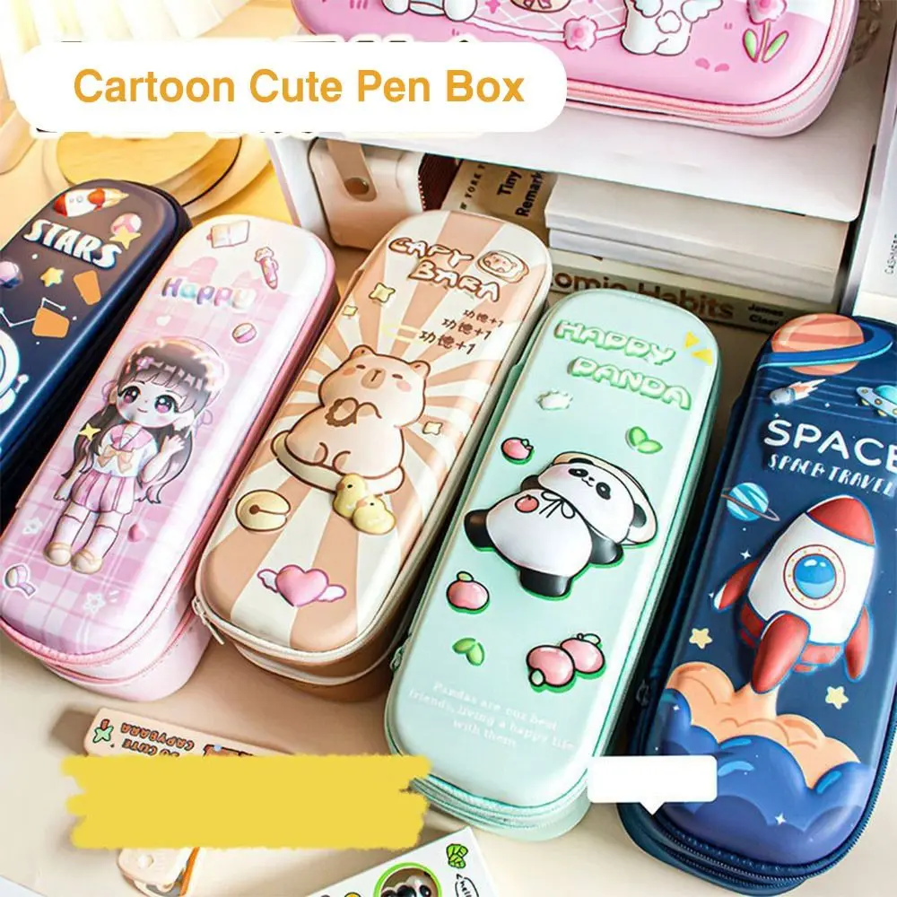 Большая емкость милый 3D стерео пенал портативный многослойный карандаш