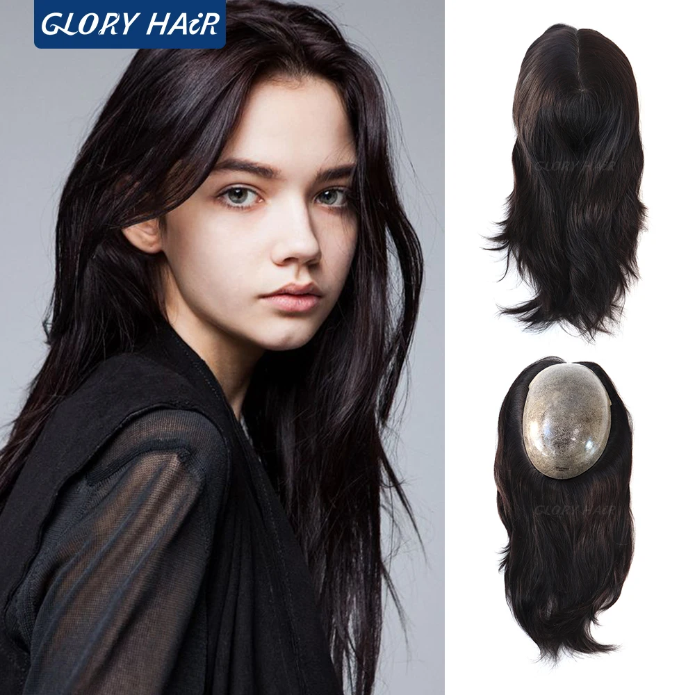 GLORYHAIR - Skin Base Women Hair Topper Chinese Cuticle Remy Hair Pieces 14