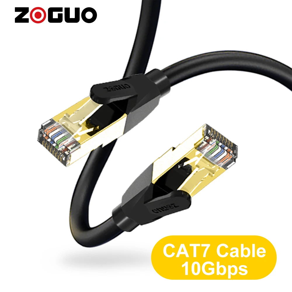 Ethernet-кабель ZOGUO CAT7 SFTP RJ45, сетевой кабель 10 Гбит/с, Соединительный шнур для ПК, маршрутизатора, модема, Интернета, IPTV 5 м/10 м/15 м/20 м Ethernet-кабель ZOGUO CAT7 SFTP RJ45, сетевой кабель 10 Гбит/с, Соединительный шнур для ПК, маршрутизатора, модема, Интернета, IPTV 5 м/10 м/15 м/20 м
