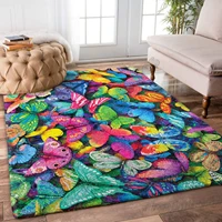 plstar cosmos colorful butterflies area rug gift 3d all over printed rug room mat floor anti slip large carpet home decoration
