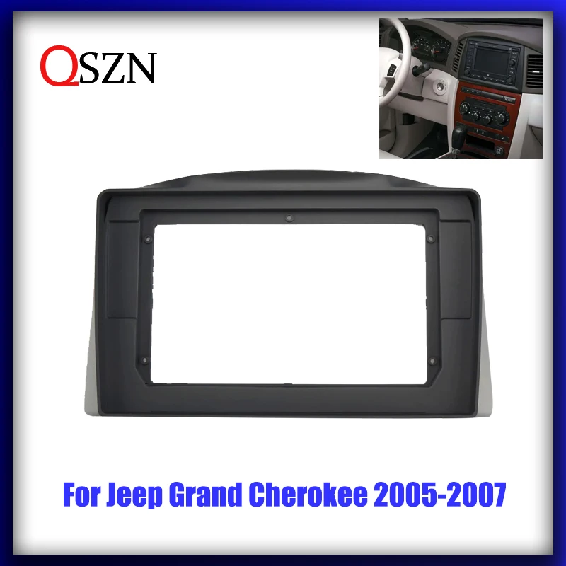 

QSZN 10.1 Inch Frame Auto Radio Fascia For Jeep Grandcherokee 2005 2006 2007 Multimedia player Frame Dashboard Bezel Panel 2 din