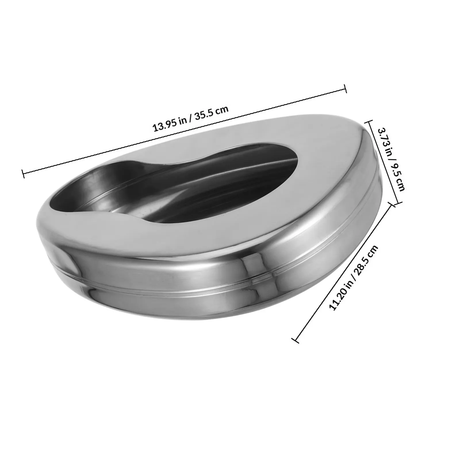 Поднос-туалет из нержавеющей стали, эргономичный, легкий, для пожилых мужчин и женщин, лежачих больных, портативный, для больниц, дома и путешествий (art.: 3920d9a872d9d) - 3920d9a872d9d