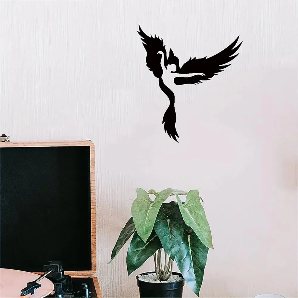 1 Шт. Металлическая Настенная Скульптура Феникса Декор В Форме Человека