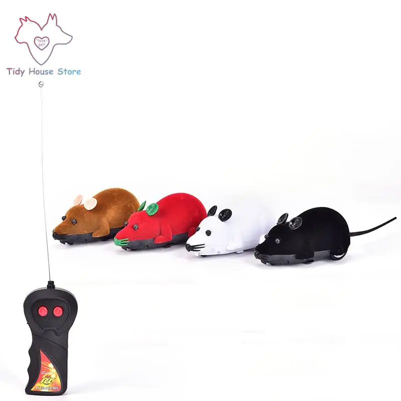 

Cat Toys Electronic Rat Mice Toy Remote Control Wireless RC Simulation Mouse Toy For Kitten Cat Novelty Toy Random