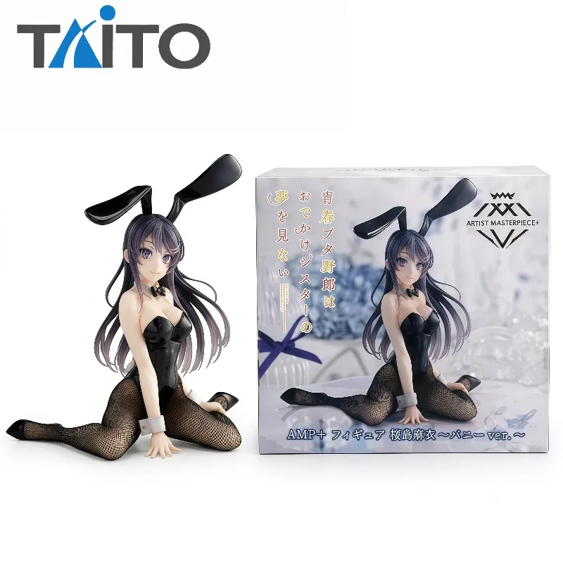 Фото 100% Оригинальные коллекционные фигурки TAITO AMP+ Rascal Does Not Dream of Mai Sakurajima Bunny, аниме-фигурки для декора рабочего стола и дома, подарки, в наличии №1