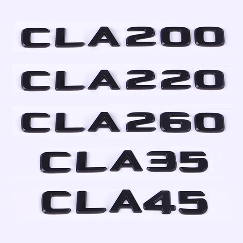 

Car Trunk Letters Logo Badge Emblem Decals Sticker For Benz CLA35 CLA45 CLA180 CLA200a CLA220 CLA250 4 Matic C117 C118 W117 W178