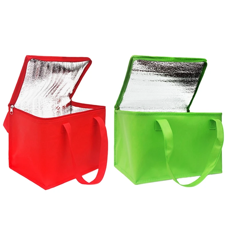 

Foldable Large Cooler Bag Portable Food Cake Insulated Bag Aluminum Foil Thermal Box Waterproof Ice Pack Lunch Box Delivery Bag