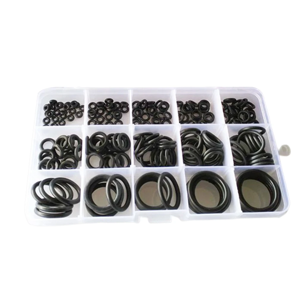 

200 Pieces O Ring Set Portable Assortment Sealing Gasket Car Valve Pump Electronic Washer Maintenance Replacement