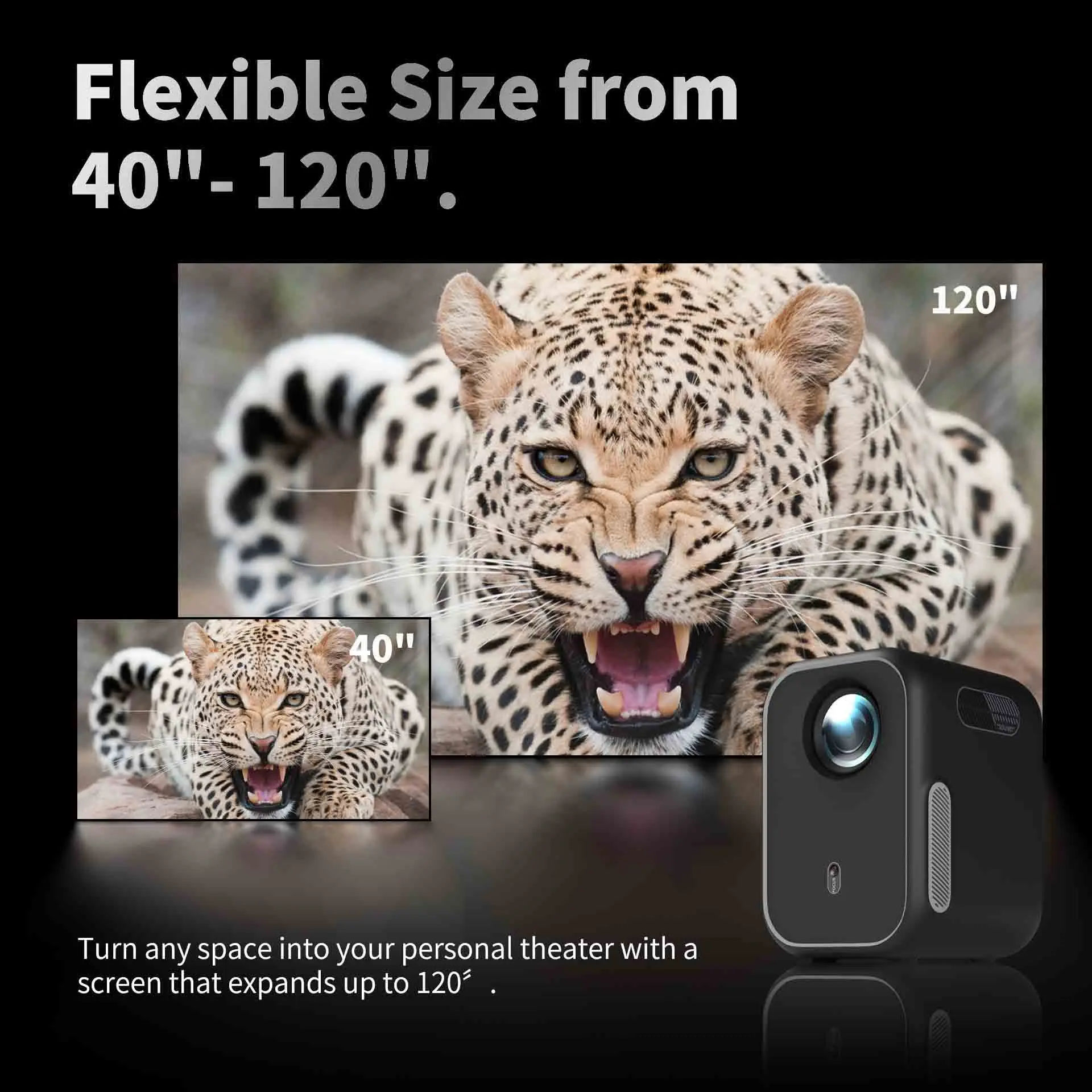 Фото Сервис Wupro G2 Smart TV проектор 1080P 4K Поддержка Открытый мини-проектор 200 ISO люмен ЖК-портативный проектор №4
