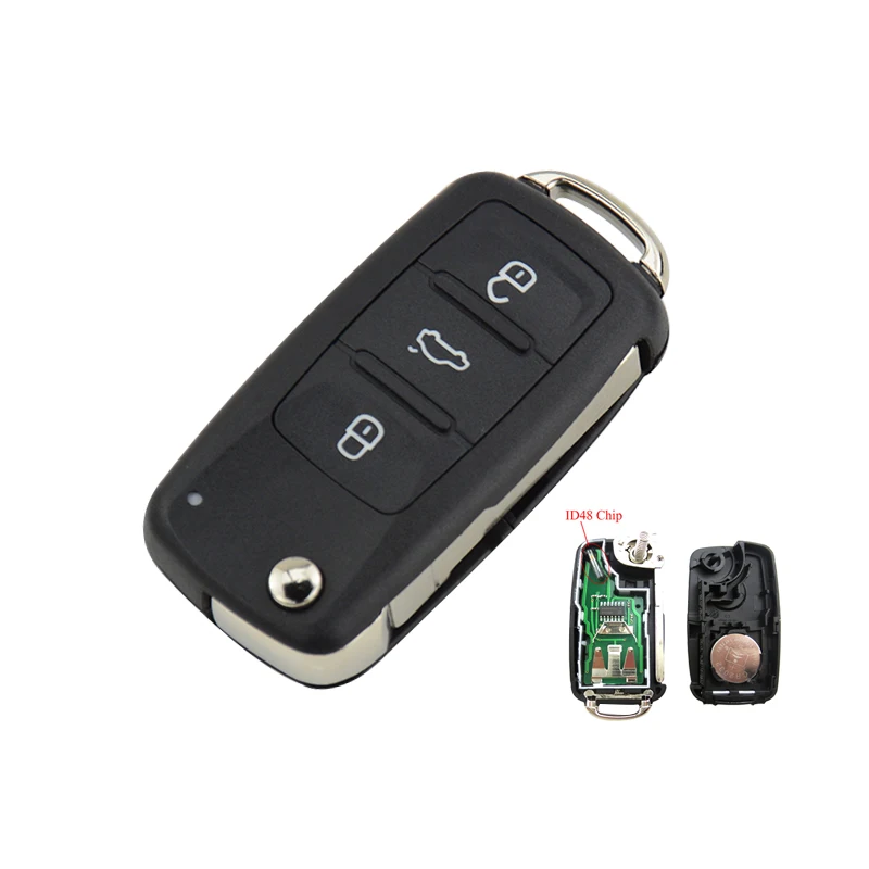 OkeyTech дистанционный флип-ключ для VW Volkswagen GOLF PASSAT Tiguan Polo Jetta Beetle Skoda Seat Car 5K0837202AD 434 МГц