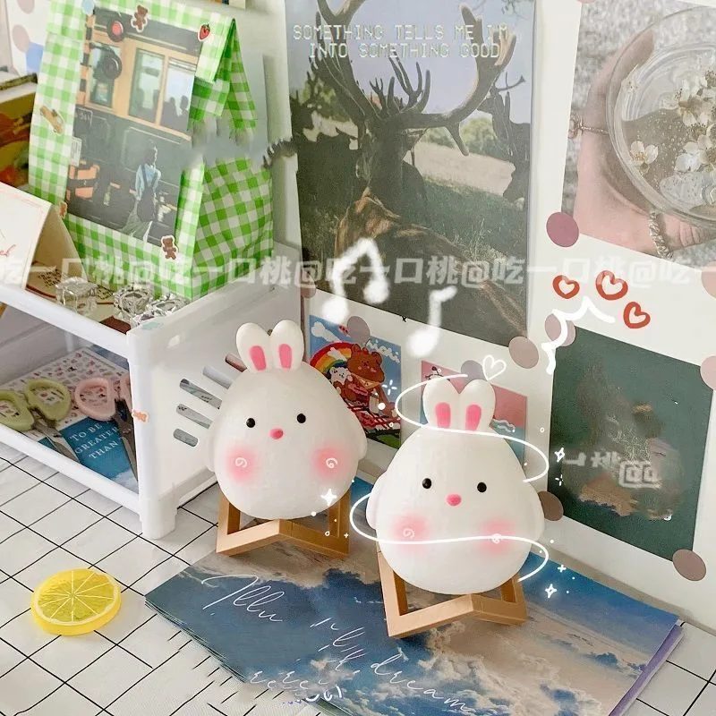 

Rabbit Led Lights Cartoon Kawaii Leds Lights for Bedroom Kawaii Night Light Resin Lamp Student Decoration Tanabata Birthday Gift