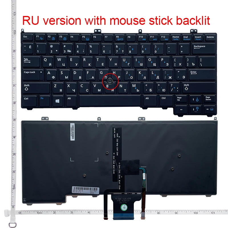 Русская клавиатура с подсветкой для ноутбука DELL Latitude E7440 E7240, русская клавиатура с подсветкой
