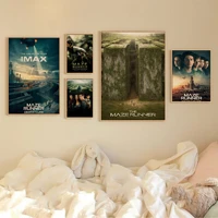 the maze runner movie posters wall art retro posters for home decor art wall stickers