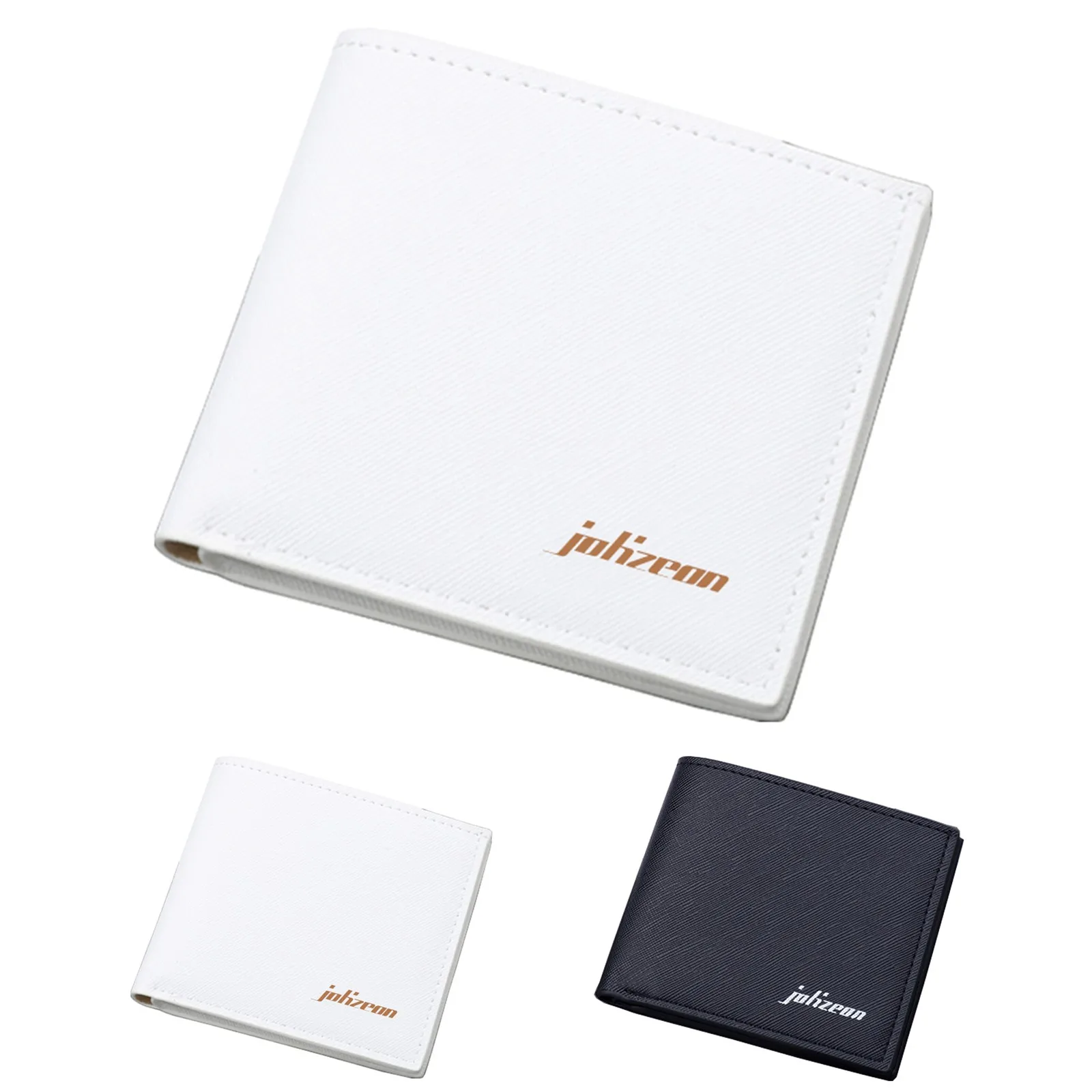 

Fashion Coin ID Short Wallet Solid Color Men Open Purse Multiple Card Cow Print Wallet Wallet Money Clip Wallet with Coin Pocket