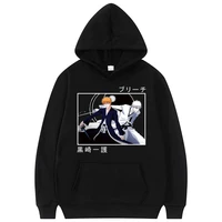 2022 new retro anime ichigo kurosaki hoodie men women loose cotton fashion hoodies manga bleach tracksuit harajuku sweatshirts