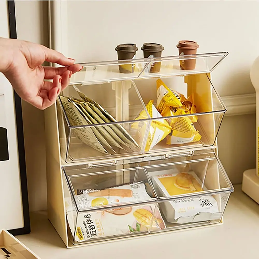 С крышкой контейнер для хранения чайных пакетиков удобная Штабелируемая