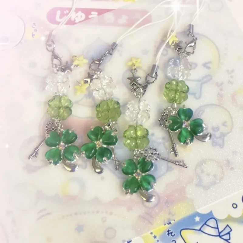 Lucky Clover бусины цепочка для мобильного телефона Gouben Card Book кулон сумка подвески