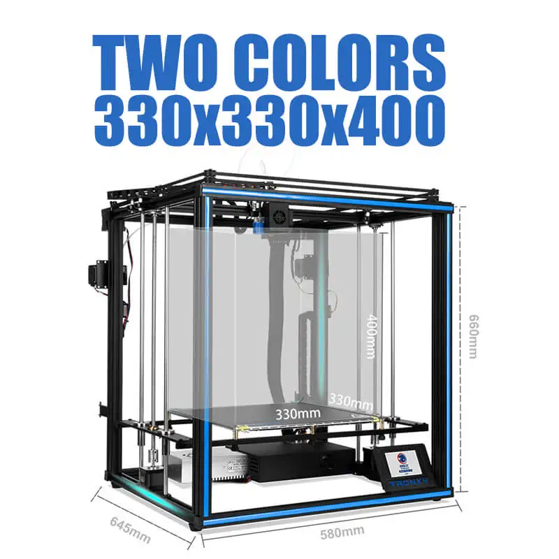 

Tronxy X5SA-2E 3D Printer Dual Extruder 2 in 1 out 330*330*400mm Two Colors Head DIY Kits Printing Impresora 3D Drucker