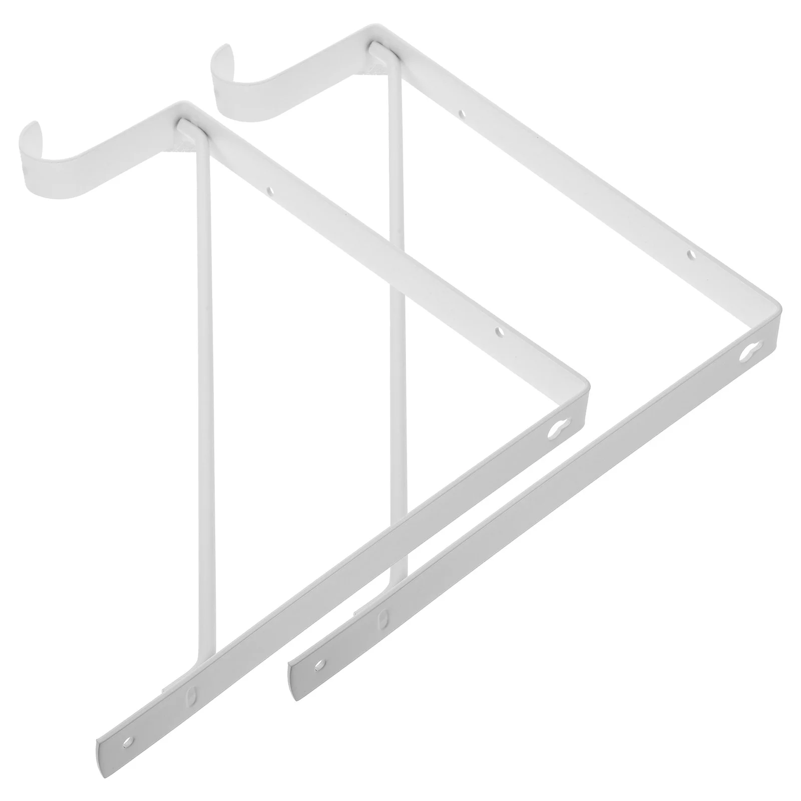 

2 Pcs Heavy Duty Shelf Brackets Baffle Support Storage Mounting Wall Shelves Load Bearing Floating Metal Plant Corner