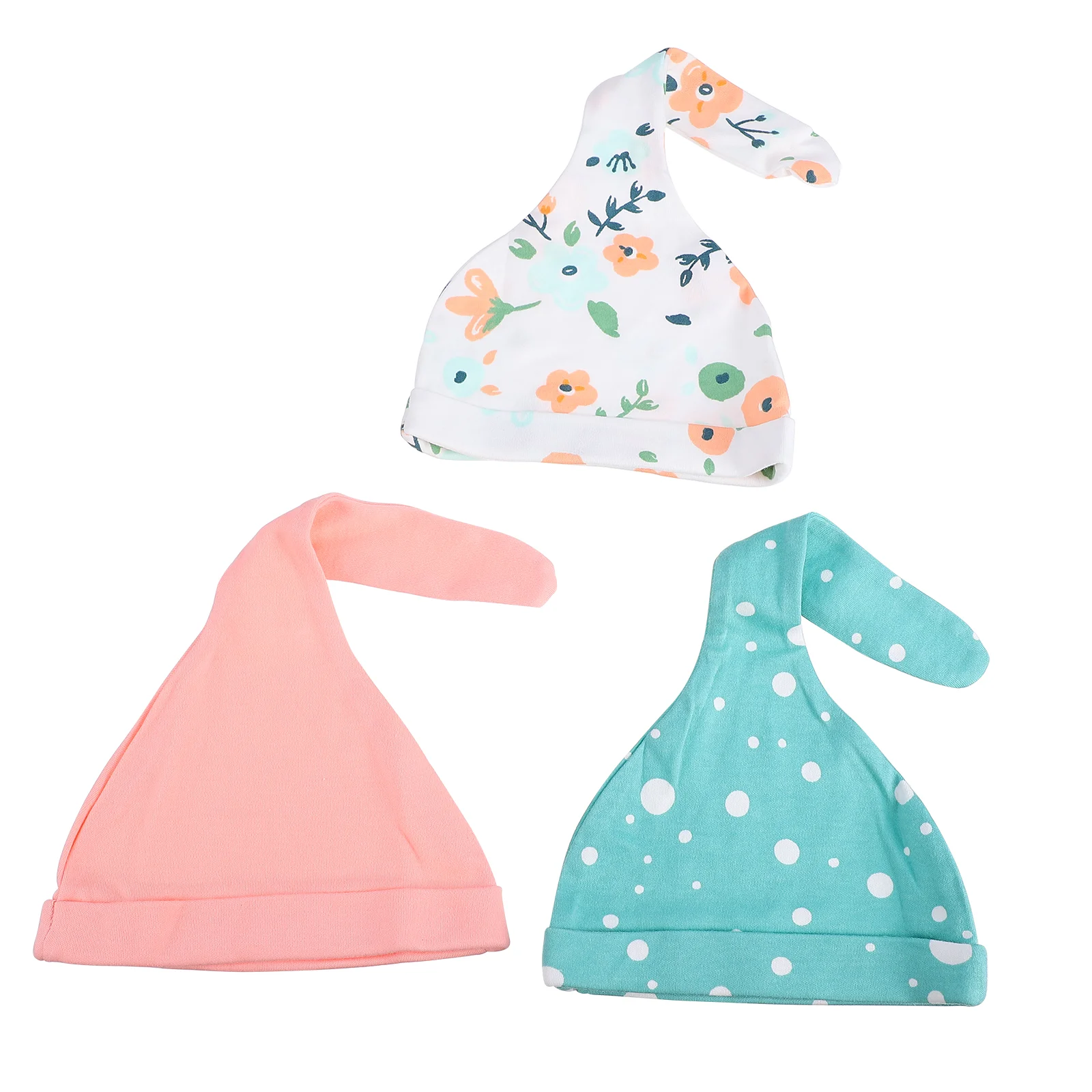 

3pcs Newborn Beanie Cotton Infant Hat Boy Girl Comfortable Turban Kids Hats
