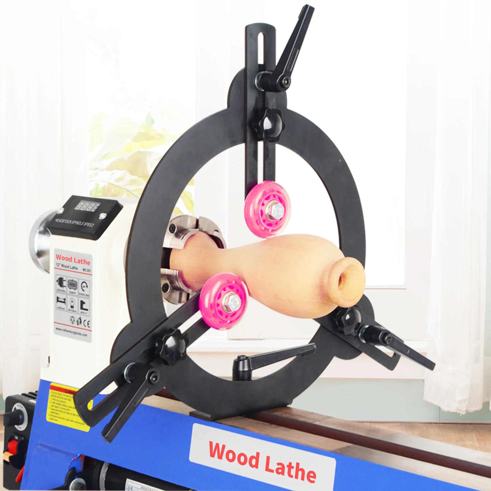 Wood Lathe Steady Rest wood Lathe center frame Wood turning 