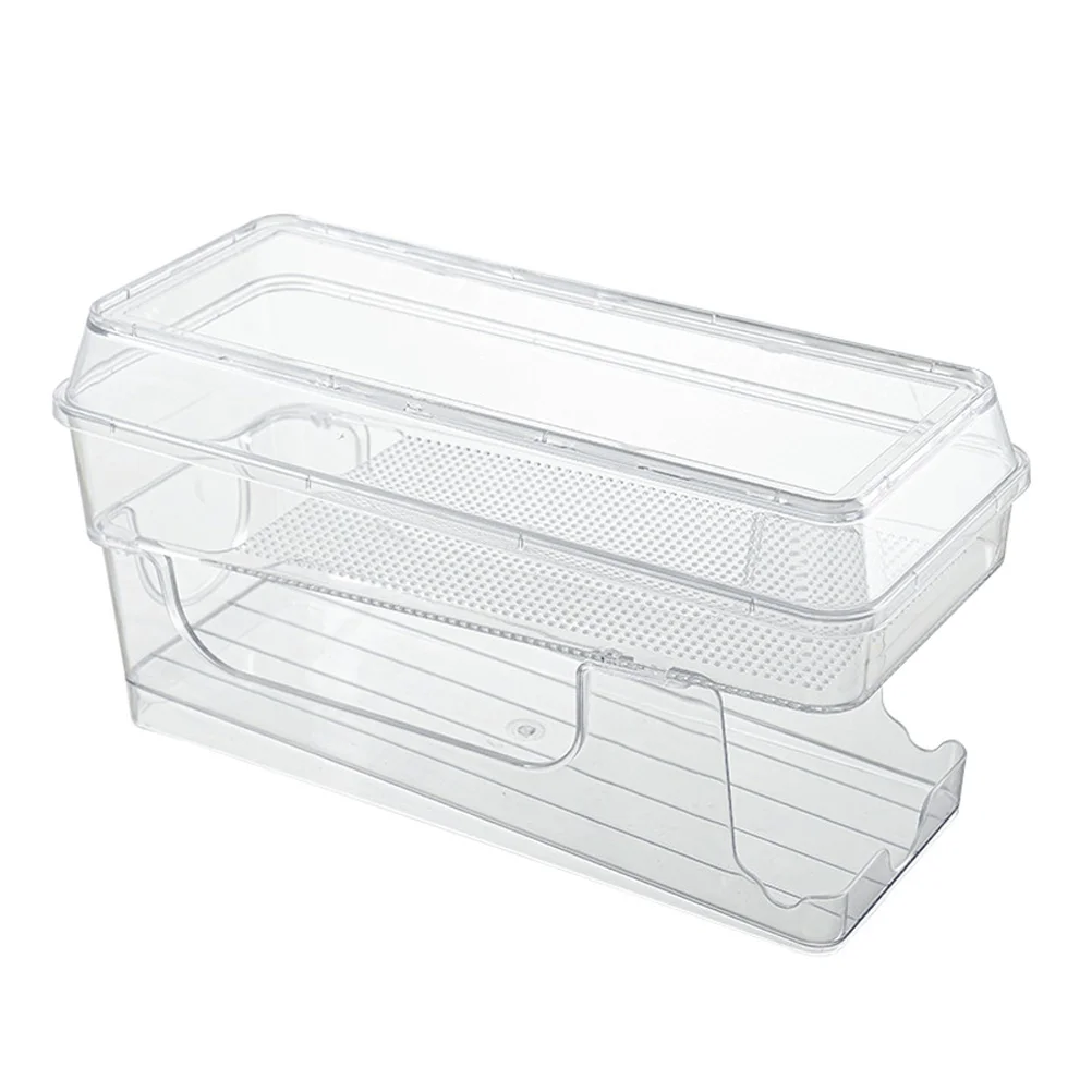 

Can Holder Organizer Storage Fridge Refrigerator Rack Dispenser Soda Beverage Bin Poptransparent Shelf Rolling Automatic Bottle
