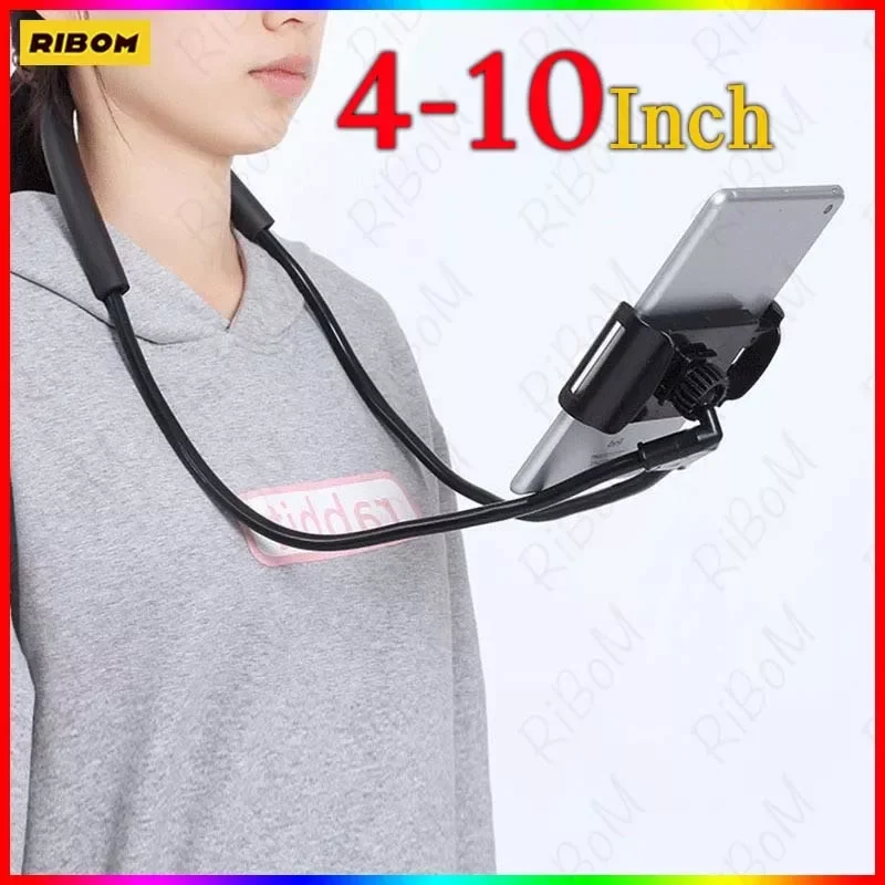 2022 New Flexible  Hanging Neck Lazy Necklace Tablet Holder Stand For Tablets