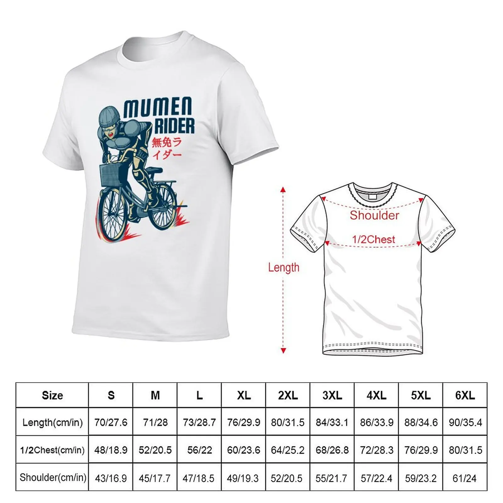 Фото Футболка MUMEN RIDER с коротким рукавом для фанатов манги, свободного кроя, больших размеров №2