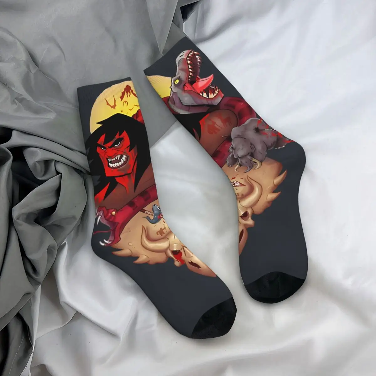 Мужские Носки Happy Genndy Tartakovsky в стиле ретро Харадзюку оригинальные бесшовные носки