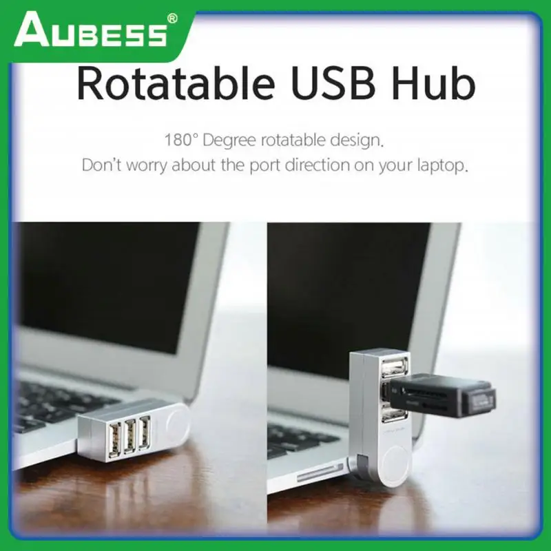 

High Speed Usb 3 Port Splitter Universal Extender Hub Usb 2.0 Usb Docking Station 3-in1 Phone Accessories Multi-function 480mbps