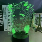 Светодиодный светильник в стиле аниме, ночсветильник для спальни, украшение в виде манги, 3d лампа для рассеивания демонов, комнатное украшение