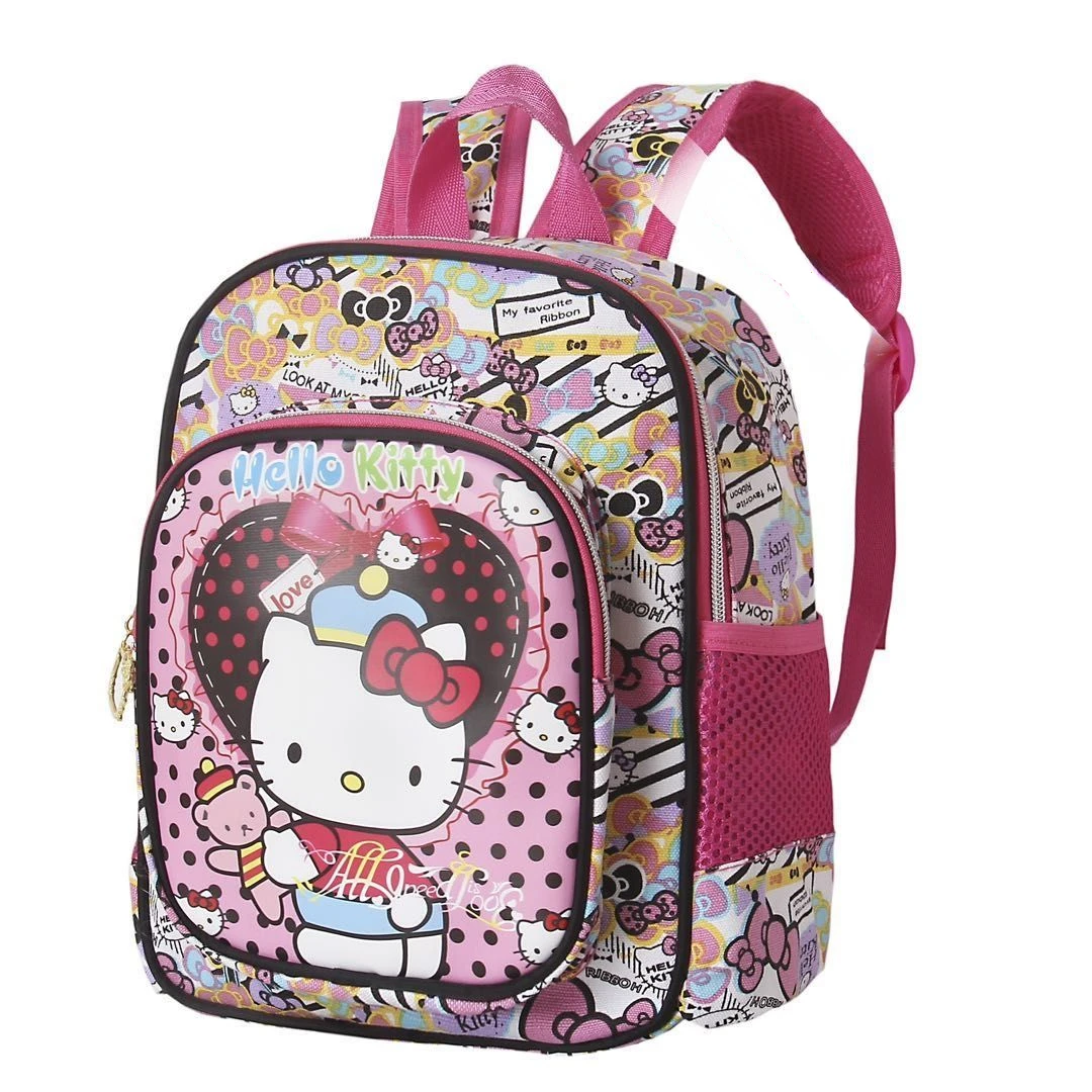 

Женский мини-рюкзак, милый рюкзак Hello Kitty, маленькая школьная сумка для детского сада, Модный повседневный рюкзак для девочек