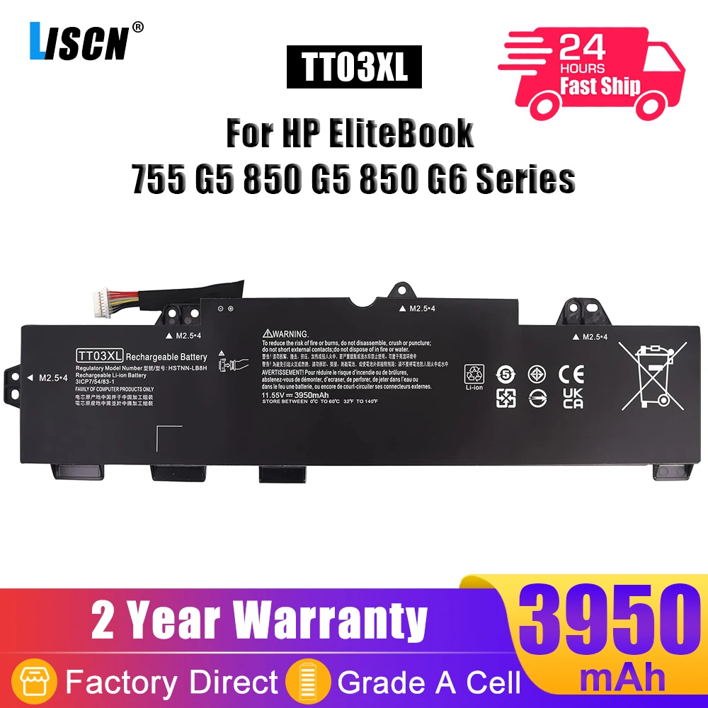 LISCN TT03XL Аккумулятор для ноутбука HP EliteBook 755 850 G6 ZBook 15U G5 Series 932824 -1С1 -2C1 HSTNN-LB8H HSTNN-DB8K