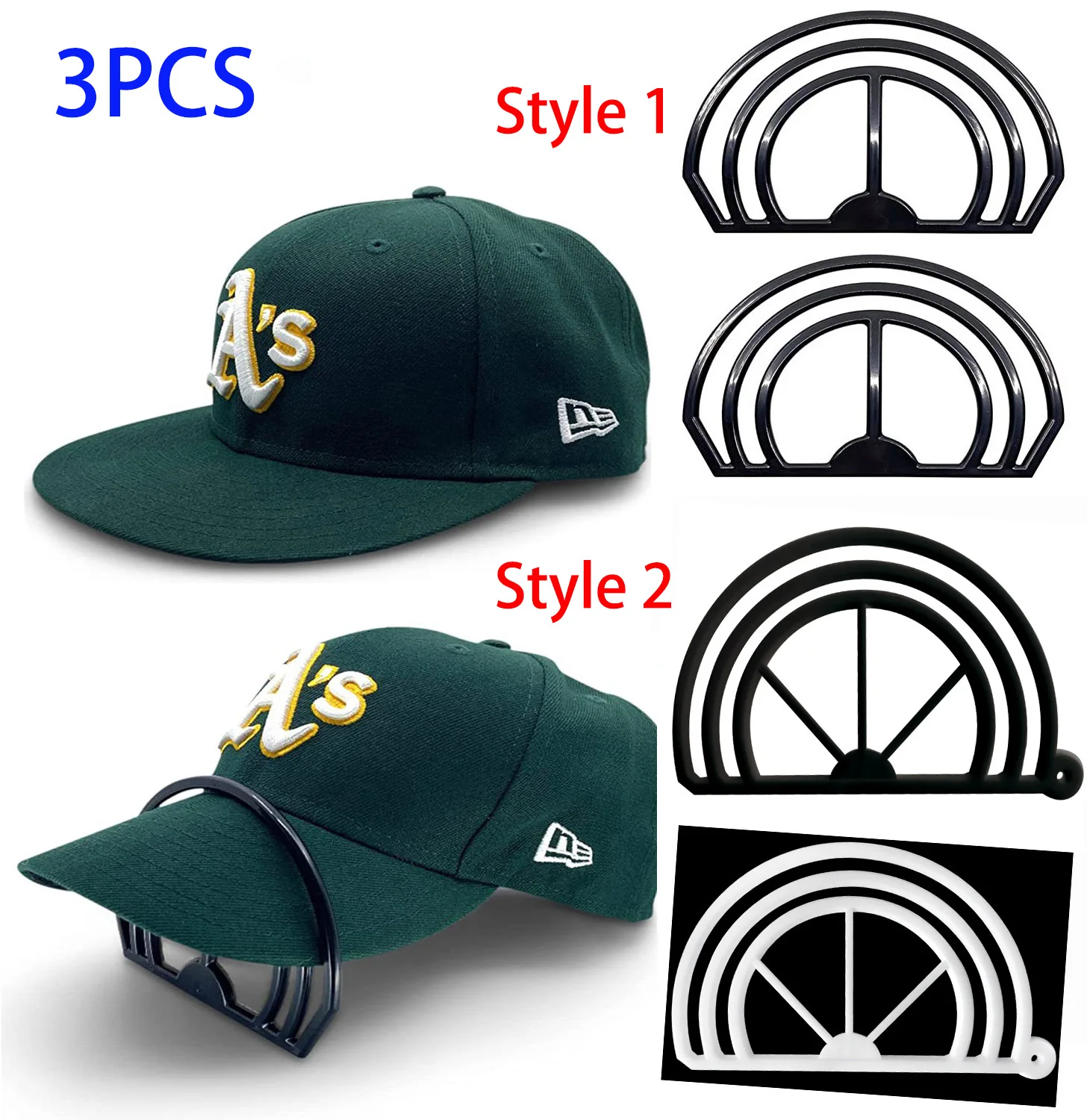 Brim Bender 2 Curve Options No Steaming Required Baseball Cap Hat Edges Curving Band Accessories For Perfect Brim Curves